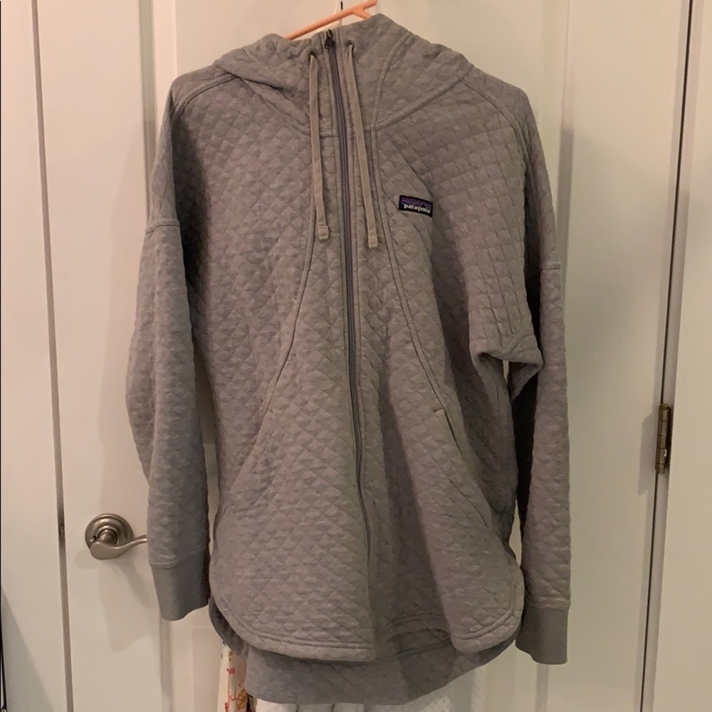 Women’s Patagonia Organic Cotton Quilt Hoody, Grey